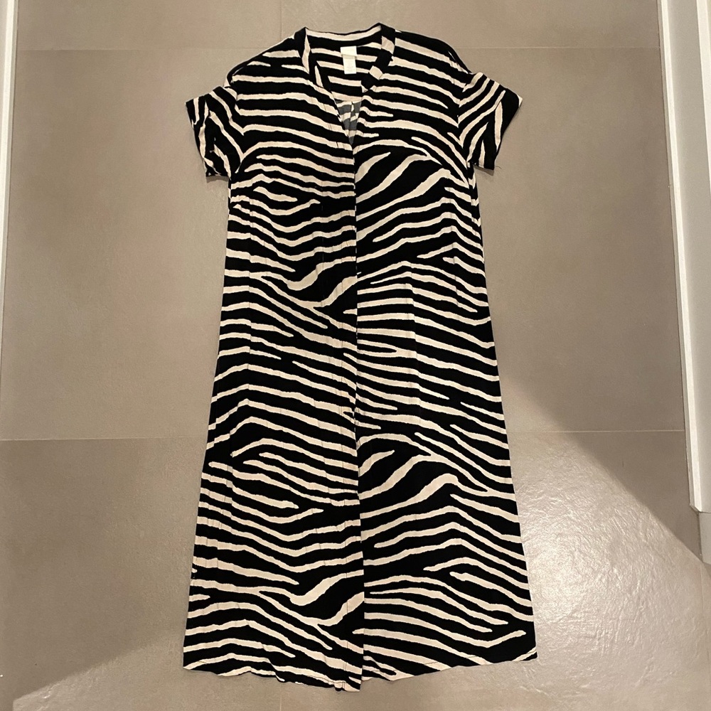 HM zebra print shift dress